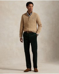 Polo Ralph Lauren - Cable-Knit Cotton Quarter-Zip Sweater