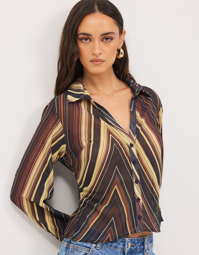 Calli - Lola Long Sleeve Sheer Top