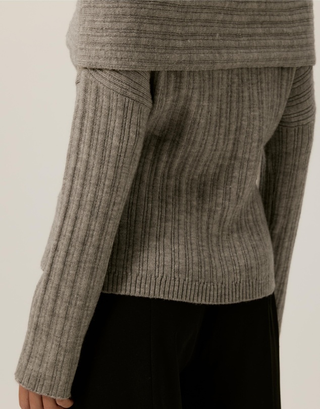 Tussah - Elena Ribbed Off The Shoulder Jumper