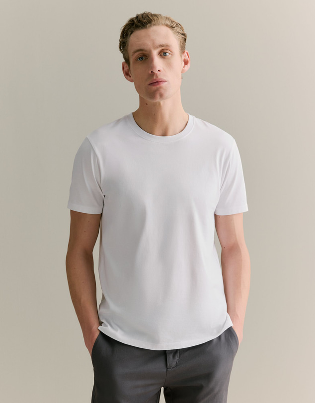 Trenery - Organically Grown Cotton Crew T-shirt in White