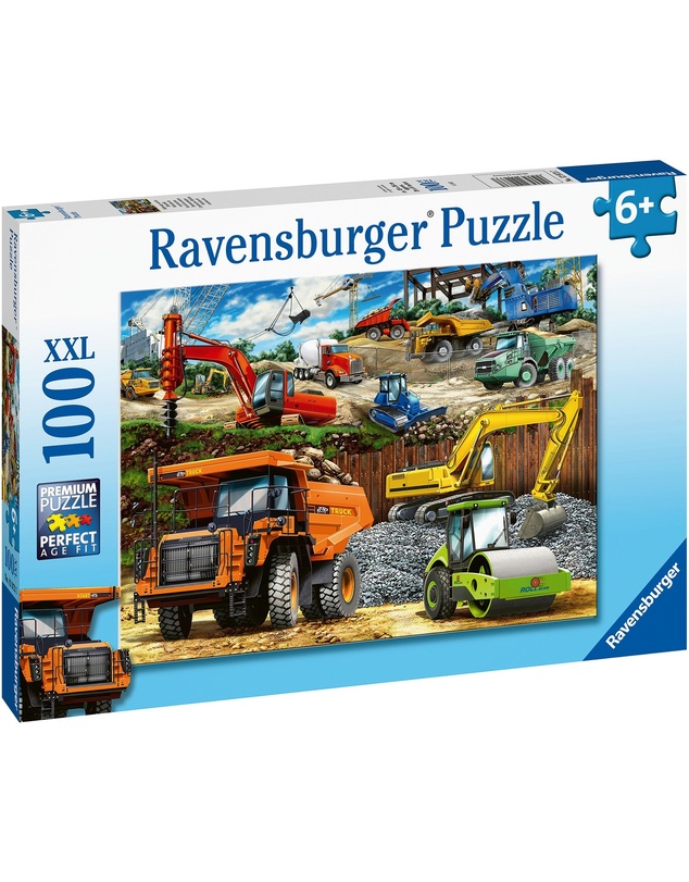 Ravensburger - Construction Vehicles Puzzle 100 Piece