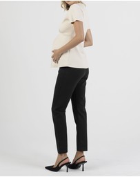 Angel Maternity - Maternity Straight Cut Ponti Work Pants