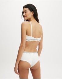 Cotton On Body - Branded Cotton Scoop Bralette