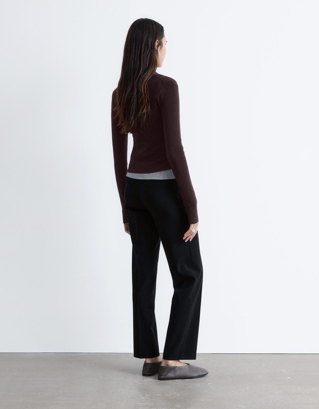 & Other Stories - Rib-Knit Merino Wool Polo Top