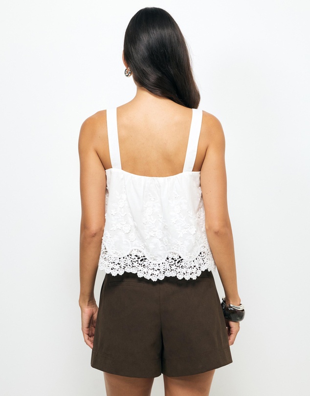 AERE - Organic Cotton Embroidered Top