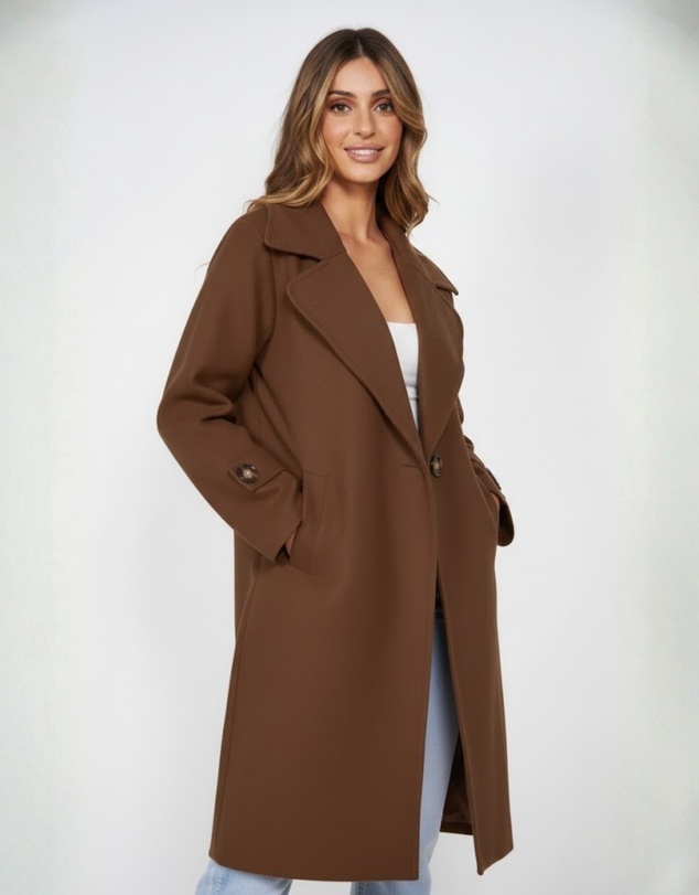 Esther & Co - Fireplace Coat - Mocha