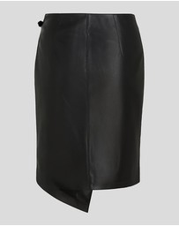 Karl Lagerfeld - Faux Leather Skirt