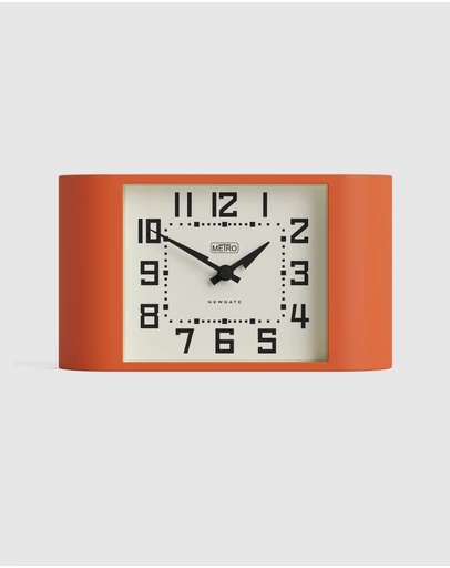 Newgate - Newgate Mini Metro Mantel Clock-Pumpkin Orange