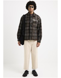Black Noise White Rain - Script Long Sleeve Flannel