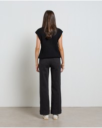 DRICOPER DENIM - Maarte Black Wide Leg Jeans