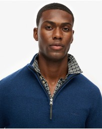 Superdry - Wool Blend Half Zip Slim Fit Jumper