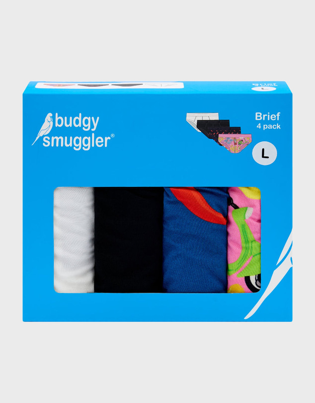 Budgy Smuggler - Men's Underwear Briefs 4 Pack in Spring Fling