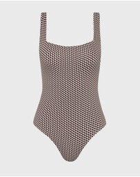 BONDI BORN - Margot One Piece - Mocha Dot (Embodee™)