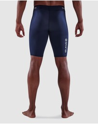 SKINS - SKINS Compression Men's Series-1 Running/Gym Half Tight Navy Blue