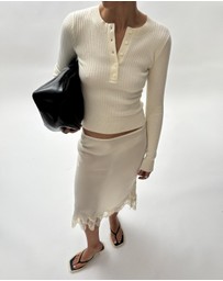 Minima Esenciales - Wren Merino Wool Rib Knit Top