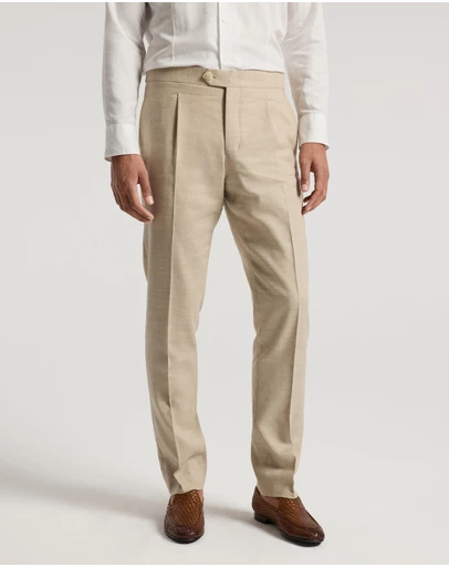 Calibre - Slim Linen Wool Suit Pants Natural