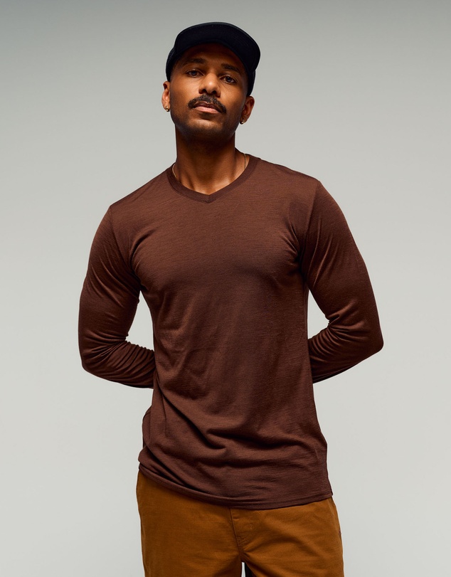 Kathmandu - 100% Merino Long Sleeve V-Top