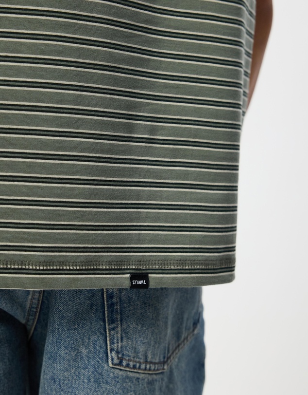Thrills - Built To Last Stripe Oversize Box Crop Tee