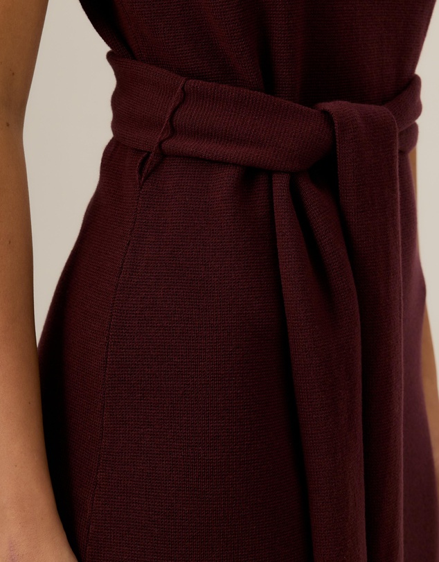 Tussah - Willa Collard Tie Waist Knitted Maxi Dress