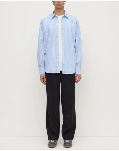 Assembly Label - Rome Long Sleeve Shirt Blue Stripe