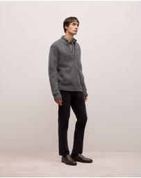 Trenery - Mouline Zip Through in Charcoal Melange