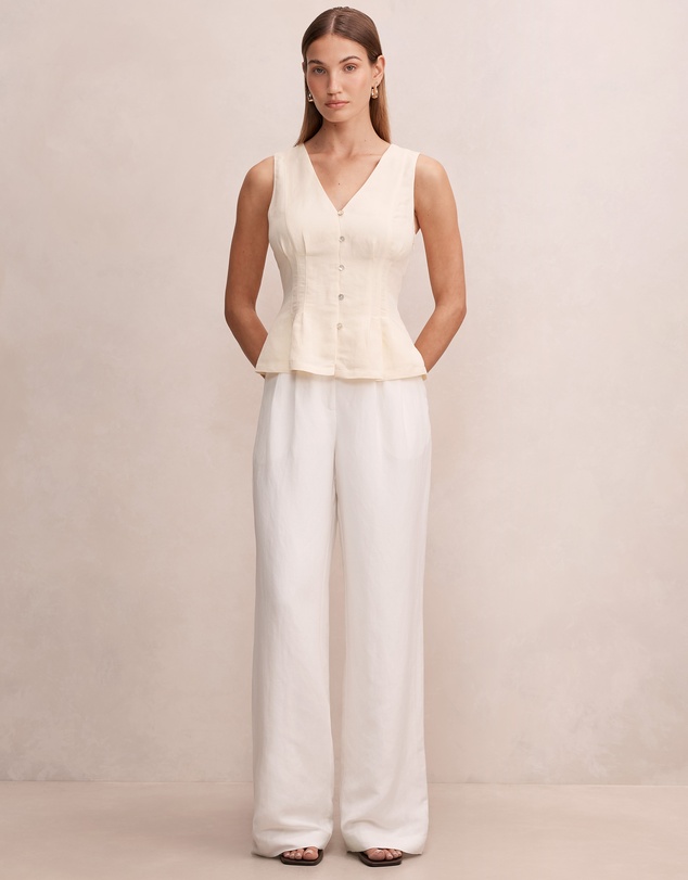 Forever New - Portia Pleated Linen Top