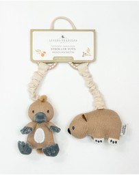 Living Textiles - 2 Pack Stroller Toys - Platypus & Wombat
