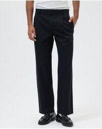 AERE - Aiden Double Pleat Relaxed Chinos