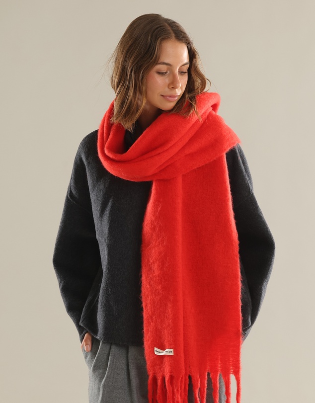 Morgan & Taylor - Ella Woven Scarf in Red