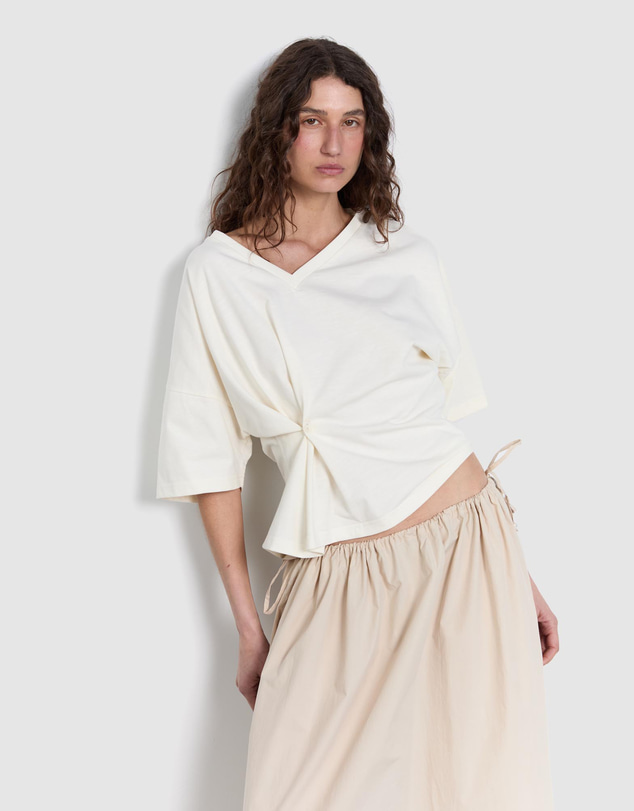 Pinky & Kamal - Button Wrap T-Shirt