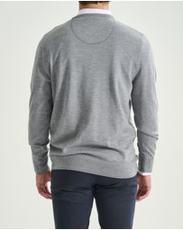 3 Wise Men - 3 Wise Men Fisher V Neck - Grey Marle