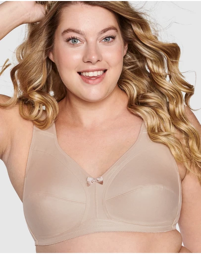 Naturana - Cotton Blend Full Coverage Wide Strap Bra