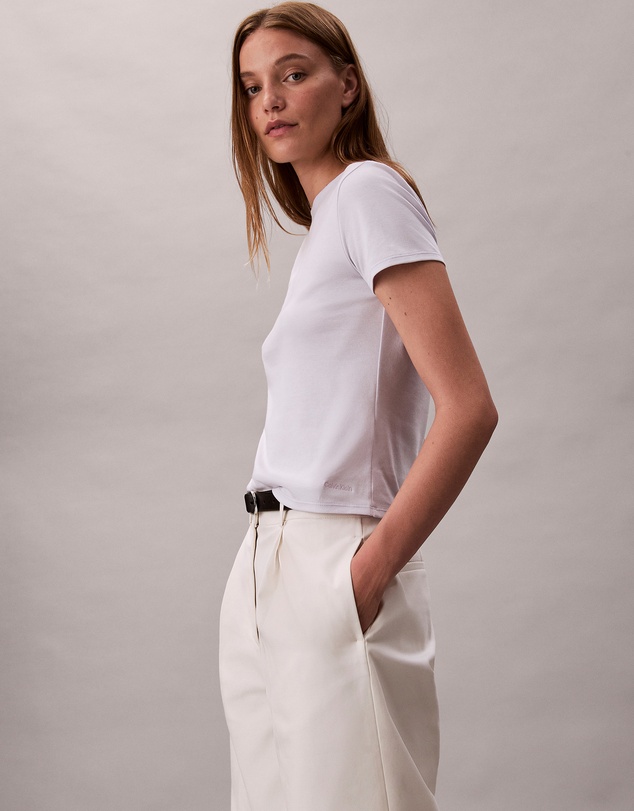 Calvin Klein - Supima Cotton Emblem Logo Baby Tee