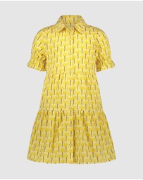 Like FLO - Palm Tree Print Shirt Dress - Kids-Teens