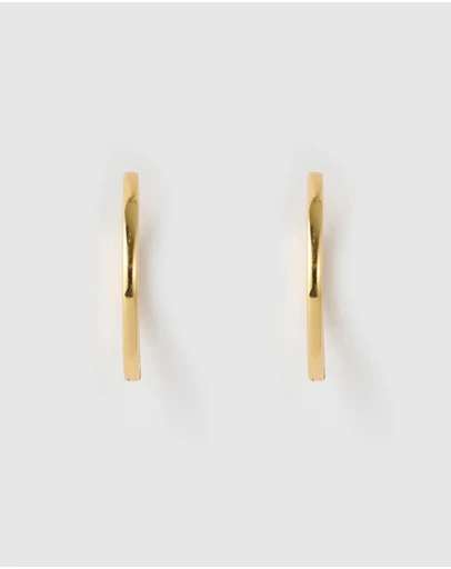 Izoa - Large Solid Huggie Earrings
