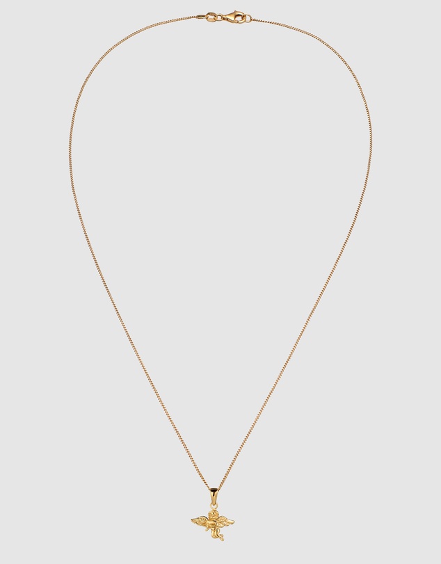 Elli Jewelry - Necklace Angel Lucky Charm 925 Sterling Silver Gold-Plated