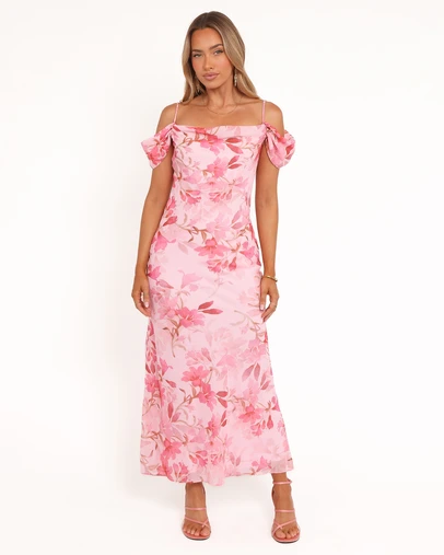 Petal & Pup - Esther Midi Dress - Pink Floral