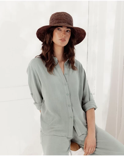 Morgan & Taylor - Alora Bucket Hat in Brown