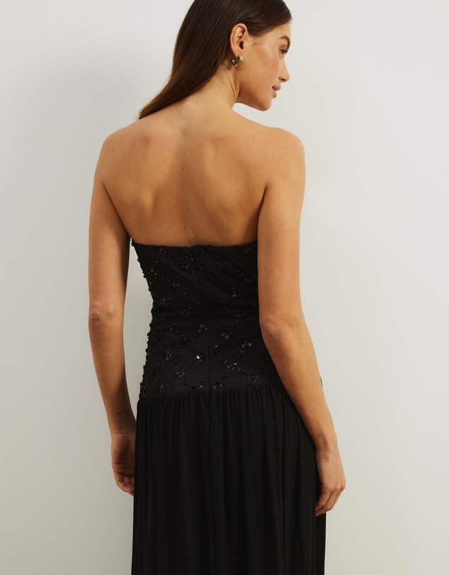 Atmos&Here - Freya Beaded Mesh Maxi Dress