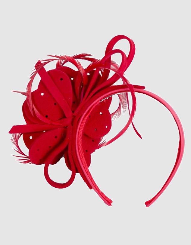 Max Alexander - Felt Red Flower Fascinator
