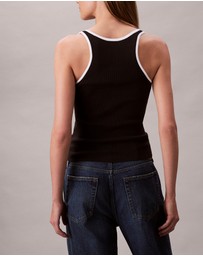 Calvin Klein Jeans - Contrast Trim Ribbed Tank Top