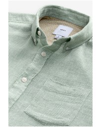 NEXT - Short Sleeve Linen Blend Shirt Button Down Collar