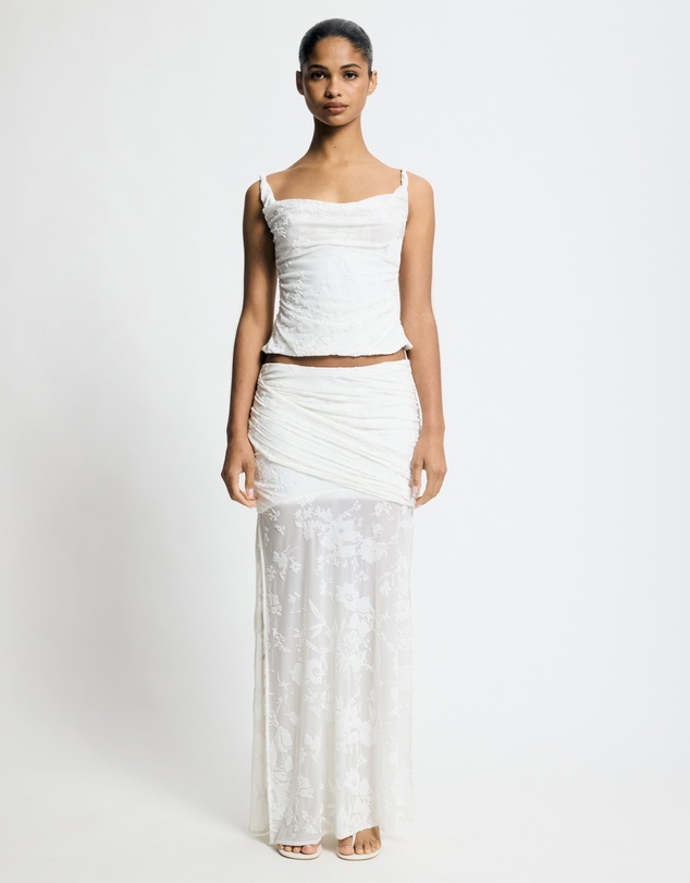 Lover - Elisabeth Cowl Neck Burnout Top