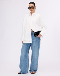 Minima Esenciales - Daphne Embroidered Oversized Shirt