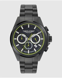 Aston Martin - HLC Chronograph Solar IP Black Stainless Steel Bracelet Watch