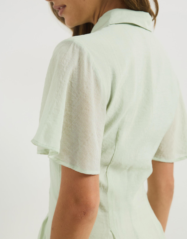 Atmos&Here - Kate Pin Tuck Detail Midi Shirt Dress