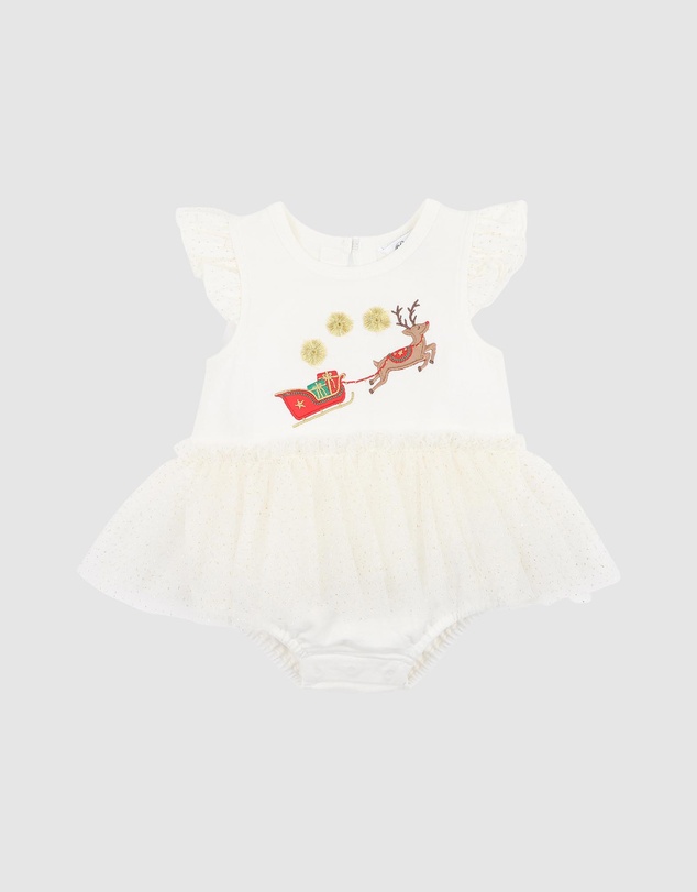 Bebe by Minihaha - Christmas Festive Reindeer Tutu Bodysuit - Babies