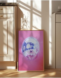 Olive et Oriel - Pink Disco Ball by Samantha Hearn Art Print