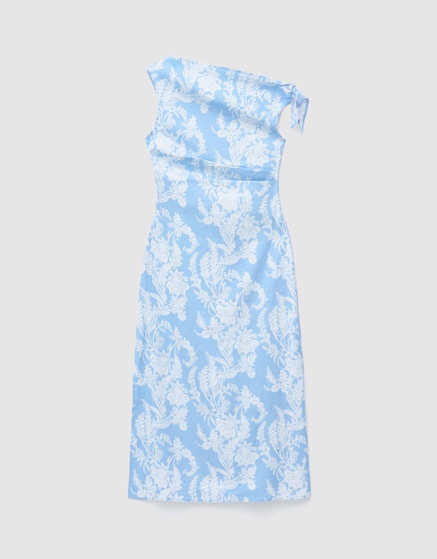 & Other Stories - Asymmetric Paisley Midi Dress