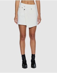 Ksubi - Rap Skirt Curve Ecru